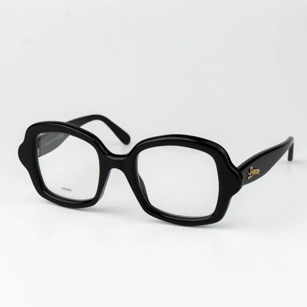 Loewe CURVY Women Eyeglasses Black Square LW50066I 001 BRAND NEW